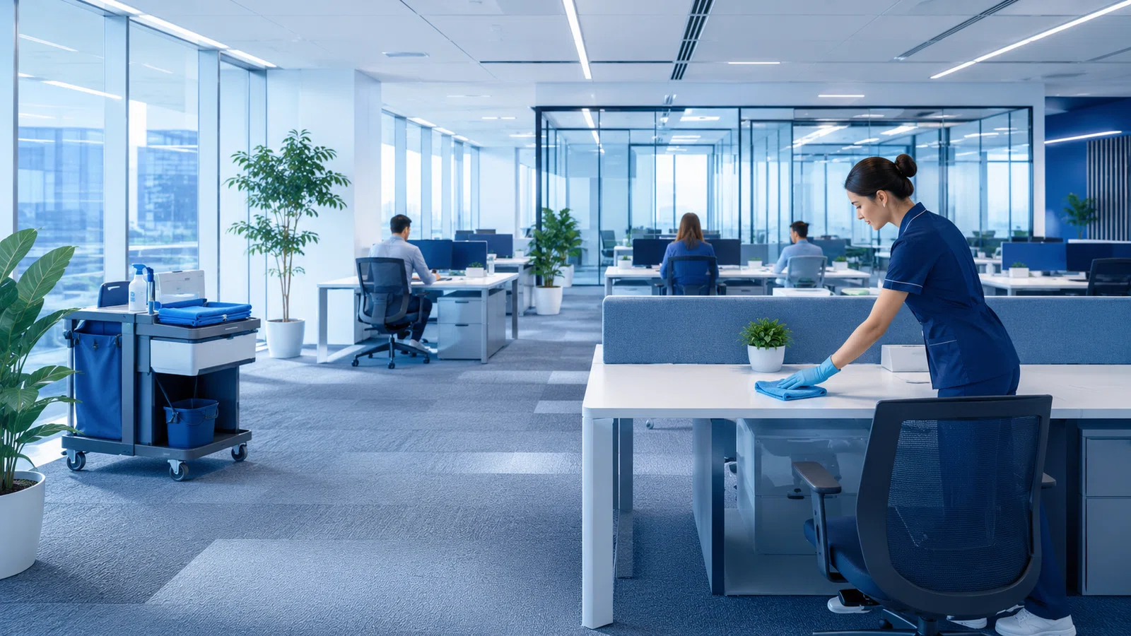 Как поддерживать чистоту в open space без остановки работы — hero